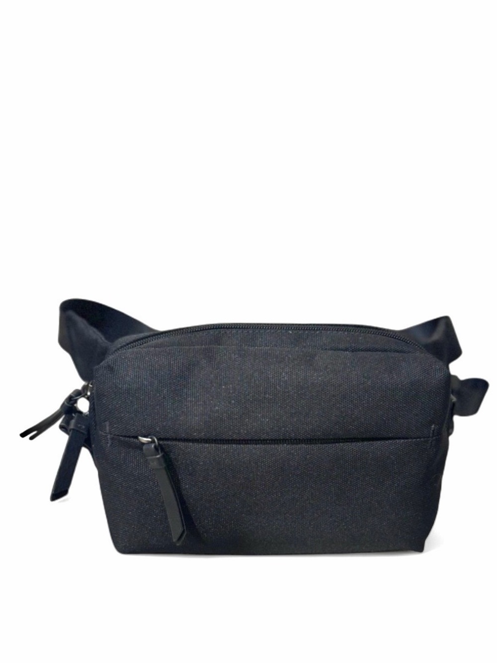 Fossil Textile/Leather Accents Unisex Fannypack Black Belt/Crossbody Zipper Bag